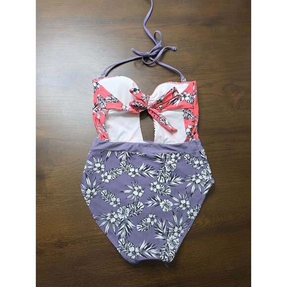 Womens Floral Two-Piece Halter Swimsuit By Ninety Six Degrees - Size M - Picture 6 of 12